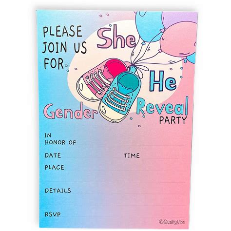 Pink And Blue Baby Shower Invitations