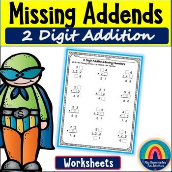 Two Digit Addition With Missing Addends Rd Grade Tpt