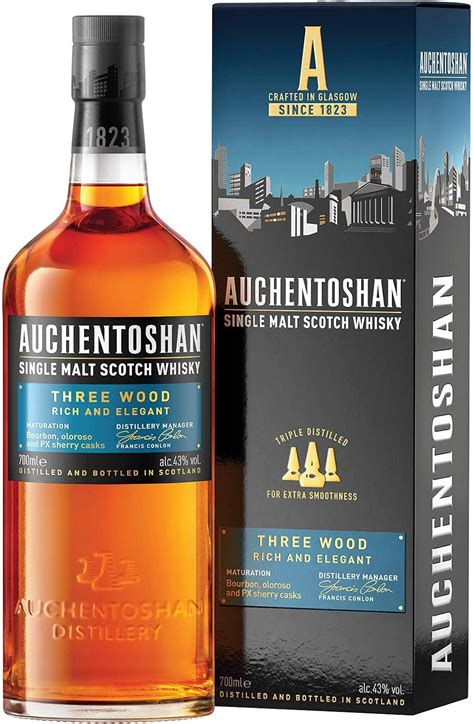 Auchentoshan Three Wood Malt Whisky Ml Amazon It Alimentari E