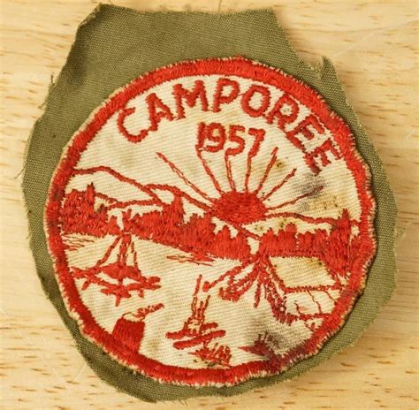 Vintage Bsa Scouting Boy Scout Patch 1957 Camporee On Uniform Scrap Other