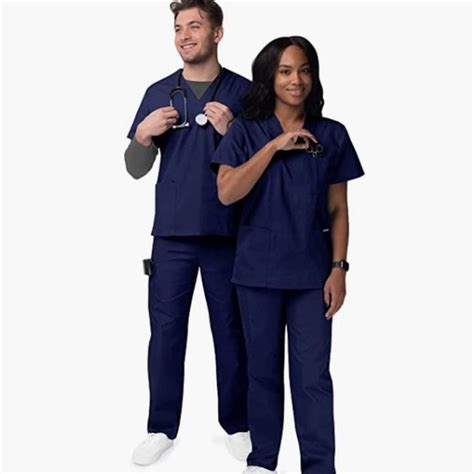 Sivvan Other Unisex Scrub Set Classic Vneck Top Drawstring Pants Scrub Set Navy Xs Poshmark