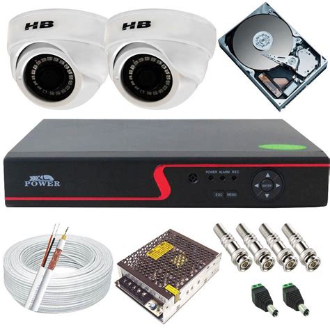 Kit Monitoramento 2 Câmeras Dome Híbridas 2 Megapixel Full HD 1080p