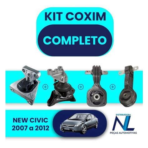 Kit Completo Coxim Motor C Mbio Honda New Civic A Em Promo O