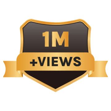 Transparent M Views Celebration Youtube Thumbnail M Views Million