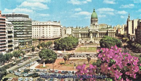 Tarjeta Postal De La Plaza De Los Dos Congresos Buenos Aires