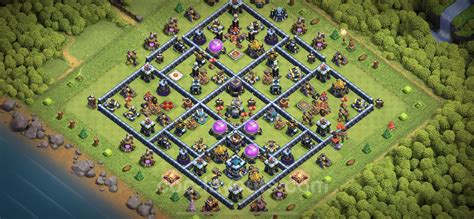 Farming Base Th13 With Link Anti Air Electro Dragon Hybrid Clash