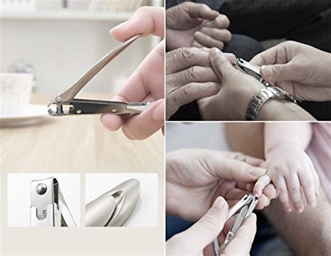 Nail Clippers with Catcher, Professional Stainless Steel Fingernail and ...