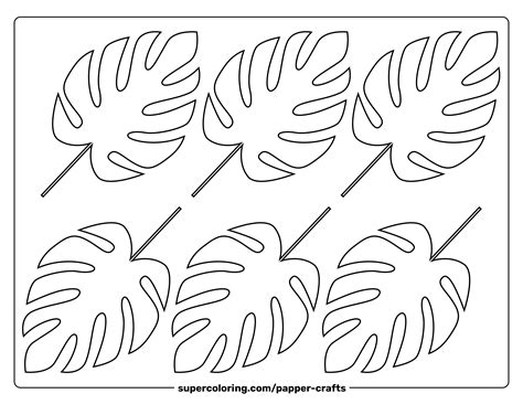 Leaves Of Monstera Template Free Printable Papercraft Templates