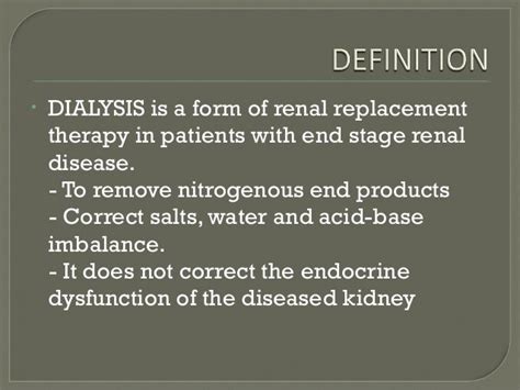 Renal Dialysis Complications