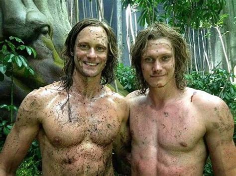 Alexander Skarsgard With Stunt Double Tarzan Alexander Skarsgard