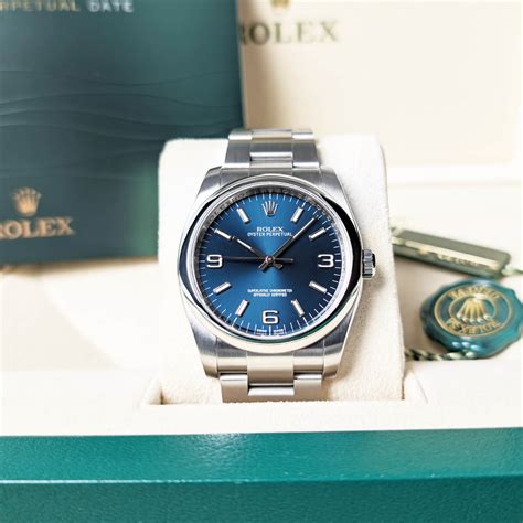 Rolex Oyster Perpetual Blue Dial Mm