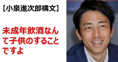 【小泉進次郎構文】未成年飲酒なんて子供のすることですよ 激バズ 構文 名言 面白いネタ