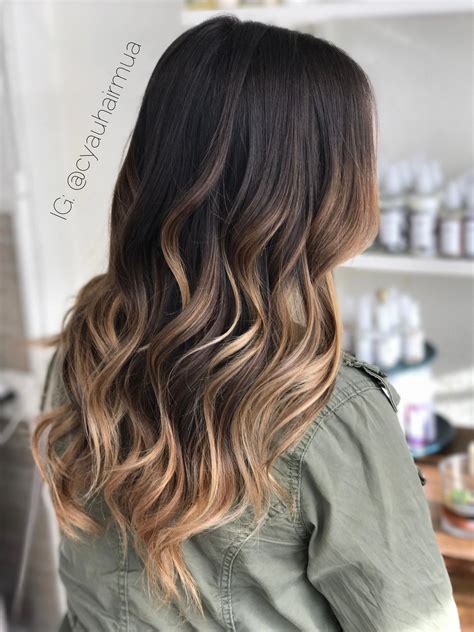 Caramel Balayage Brunette Balayage Richmond Virginia Hair Stylist Caramelombrehair