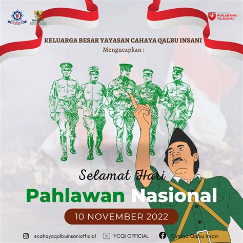 Selamat Hari Pahlawan Nasional Yayasan Cahaya Qalbu Insani