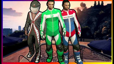 GTA 5 NEW CUNNING STUNTS OUTFITS RACING SUITS BIKER SUITS YouTube