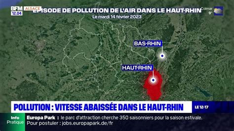 Haut Rhin vitesse abaissée en raison d un épisode de pollution ce mardi