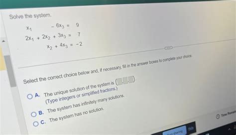 Answered Solve The System X₁ 6x3 2x₁ 2x₂ … Bartleby