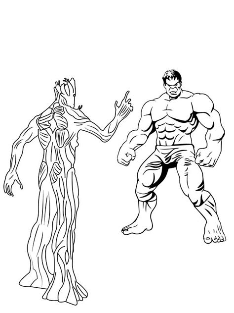 Old Groot With Hulk
