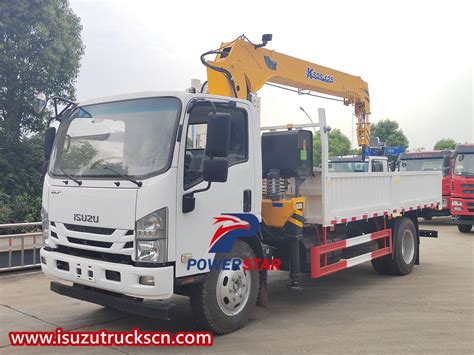 Isuzu Npr Lkw Montierter Tonnen Kran Mit Geradem Ausleger F R