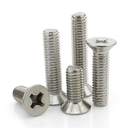 SS 304 CSK Countersunk Philips Head M3 X 15 Mm Bolt 10 Pieces Pack