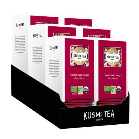 Th Noir Fruits Rouges Bio Kusmi Tea Boites Sachets