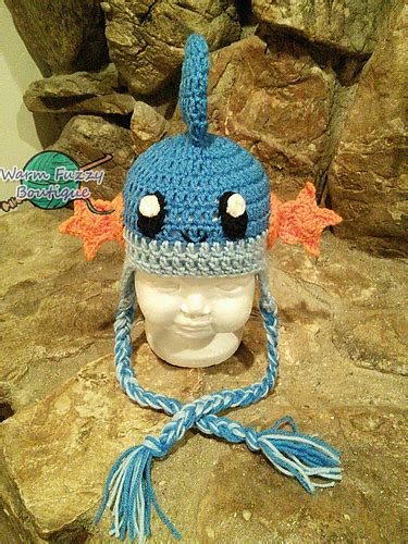 Ravelry Pokemon Mudkip Earflaps Hat Pattern By Sissy Johnson