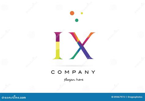 Ix I X Creative Rainbow Colors Alphabet Letter Logo Icon Stock Vector Illustration Of Icon