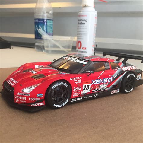 Xanavi Nismo GT R R35 Racecar Plastic Model Car Kit 1 24 Scale