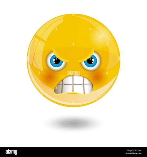 Yellow Smiley Emoticons Emoji Vector Illustration Stock Vector Image