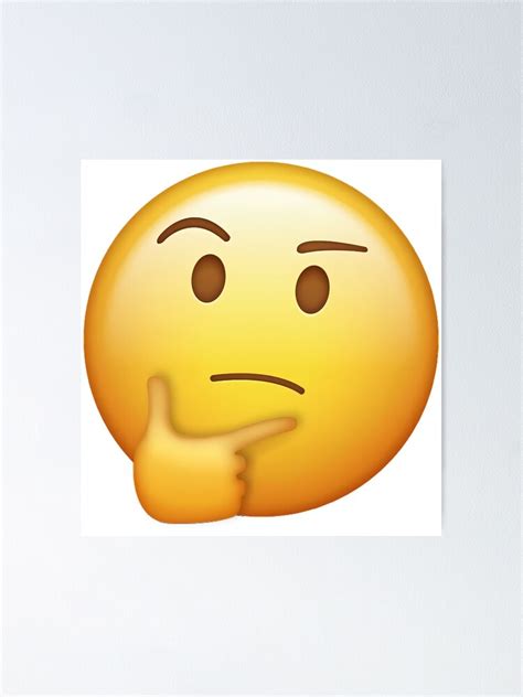 "Thinking Emoji iOS" Poster for Sale by parkerku | Redbubble