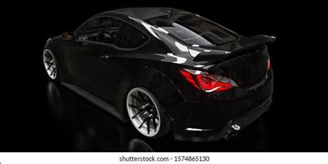 Back View Modern Black Suv Car Stock Illustration 1110927542