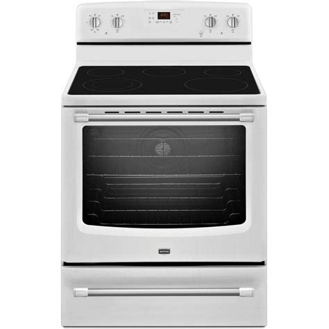 Maytag Aqualift 6 2 Cu Ft Electric Range With Self Cleaning Convection Oven In White With