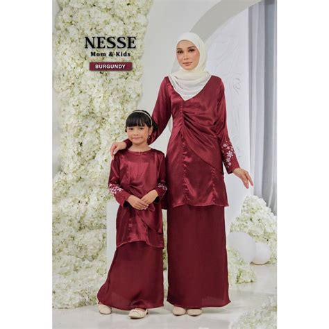 Adel Adyana Plus Size Baju Kurung Nesse Satin Crush Bf Friendly Baju