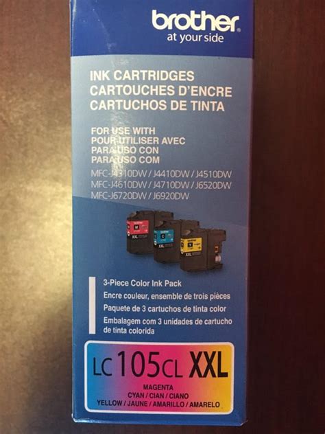 Brother LC 105CL Extra High Yield Color Combination Ink Cartridge 3 PK