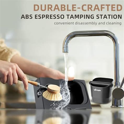 Espresso Knock Box, 10 in 1 Espresso Tamping Station ABS Coffee Knock Box Espresso Accessories ...