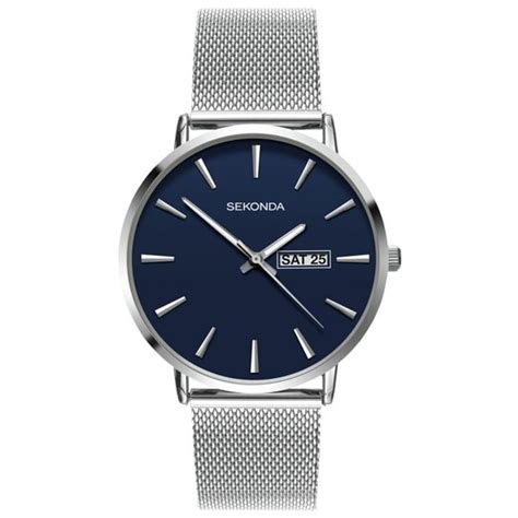 Sekonda Men S Stainless Steel Mesh Bracelet Watch At Argos At Argos