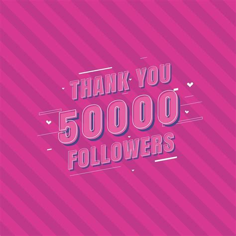 Thank You 50000 Followers Celebration Greeting Card For 50k Social