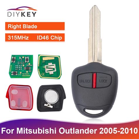 Diykey Remote 433mhz 4d61 Chip 2 Button For Mitsubishi Outlander 2005