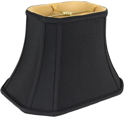 Black Cut Corner Bell Silk Rectangle Lamp Shade Lamp Shade Pro