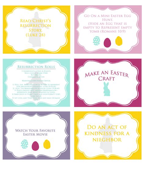 Free Printable Easter Advent Calendar