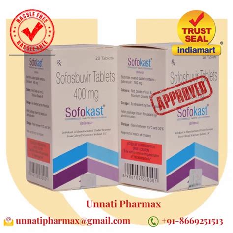 Sovaldi Sofokast Sofosbuvir 400 Mg At Rs 13500 Bottle In Nagpur ID