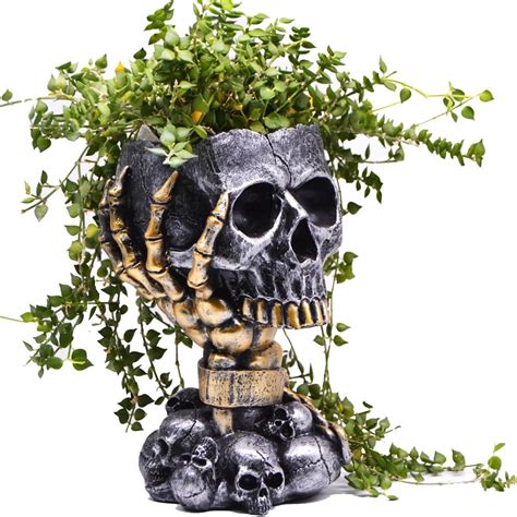 Amazon Jytti Skull Planter Skull Vase Gothic Planter Skull