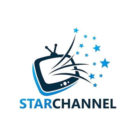 Star Channel Logo Template Design Vecteur Emblème Design Concept