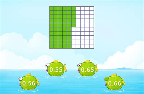 Identify Hundredths Using Models Game