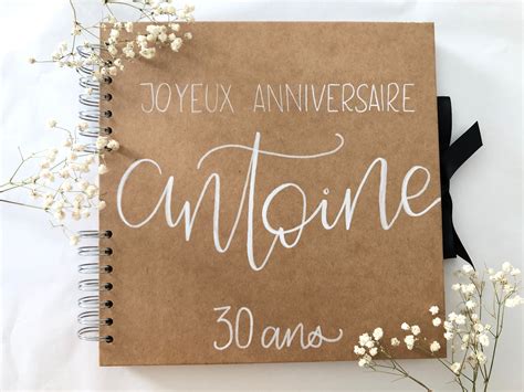 Livre D Or D Anniversaire Kraft Feuilles Kraft Etsy