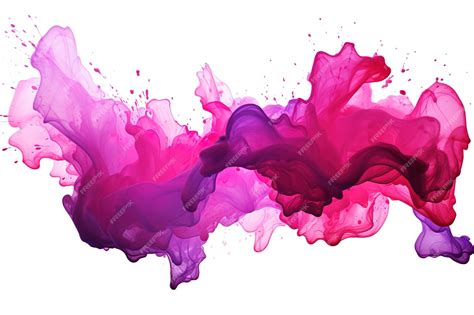 Bright Colorful Watercolor Splash Splatter Stain Brush Strokes On White Background Modern