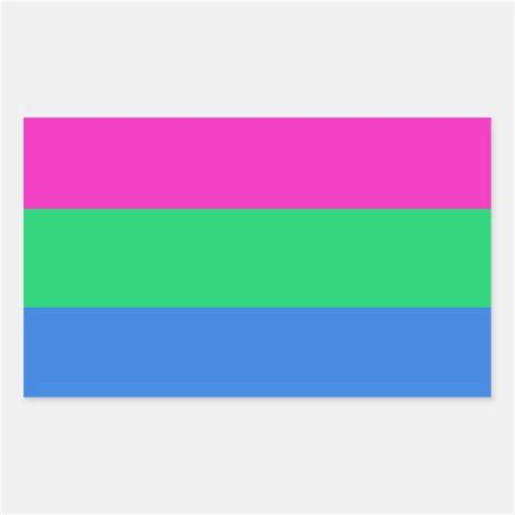 Polysexual Pride Flag Rectangular Sticker