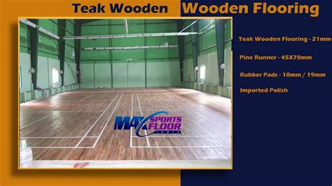 Indoor Teak Wood Badminton Court Flooring At Rs 240 Square Feet