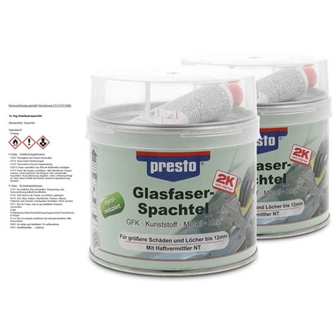 PRESTO 2x 1kg Glasfaserspachtel 601112 günstig online kaufen