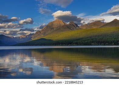 Bowman Lake Glacier National Park Montana Stock Photo 2218845213 ...